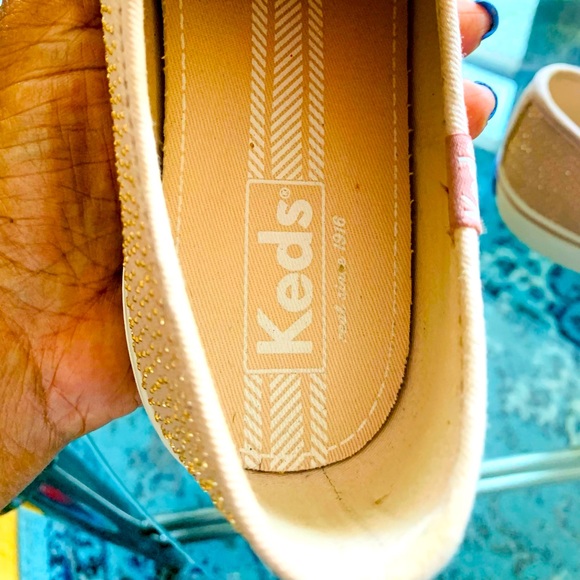 ✨Keds✨ Double Up Suede & Sparkle Blush Sneakers - Picture 11 of 15